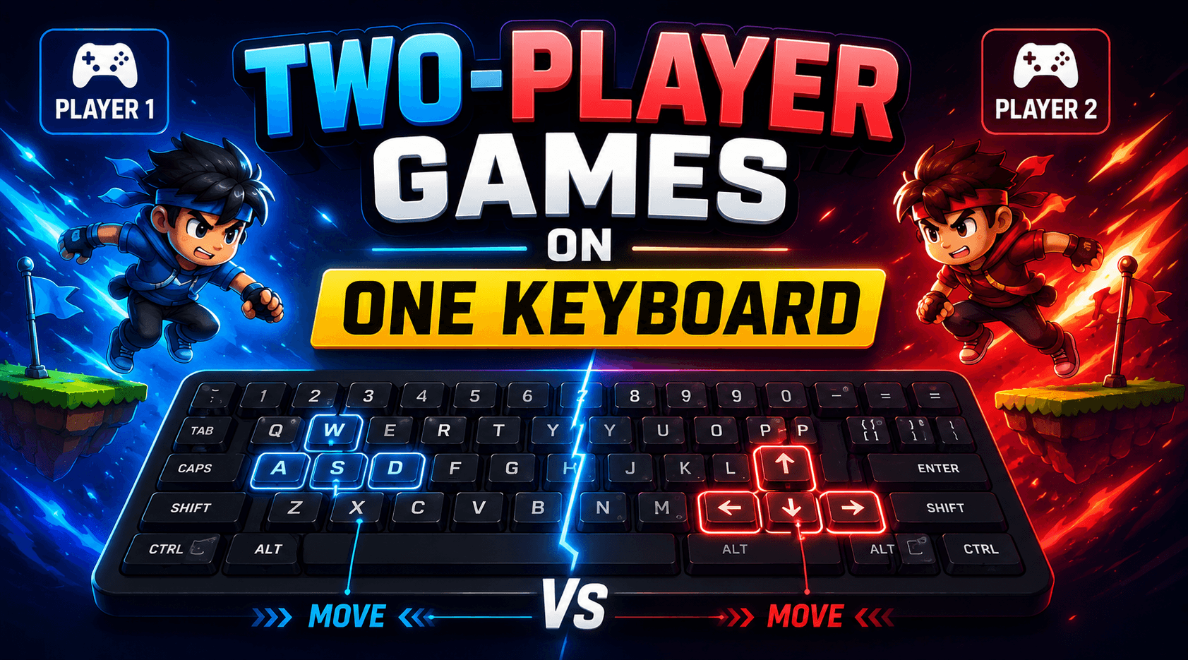 Two-Player Games on One Keyboard